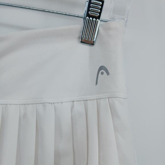Head White Performace Pleated Mini Skirt Womens MD Tennis Pickleball Gym Fitness - Picture 3 of 11